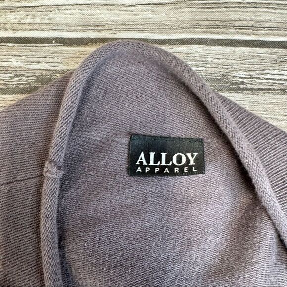 ALLOY APPAREL Women's Long Sleeve Open Cardigan MT M Med Medium TALL Grey Gray - Picture 8 of 11